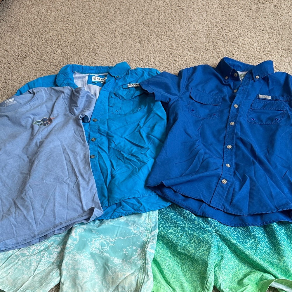 Blue Multi-Shirt Lot - Light to Royal Blue